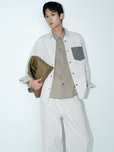 Men's Cotton Shirt with Subtle Jacquard Pattern